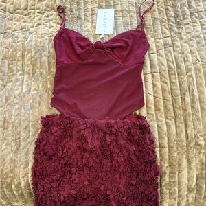 Outcast Burgundy Spaghetti Strap Dress